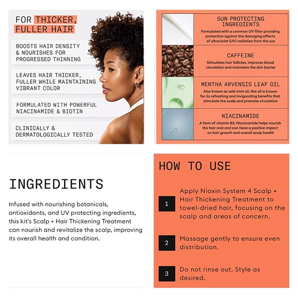 NIOXIN PRO CLINICAL 4 Leave In Treatment COLOR TREATED HAIR PROGRESSED THINNING - Picture 9 of 10